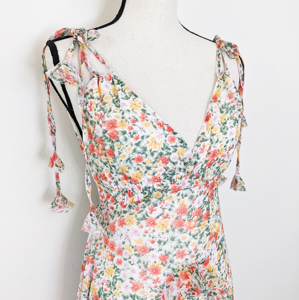 💠LAST 1💠NWT Storia Floral Ruffled Midi Dress - Picture 2 of 5
